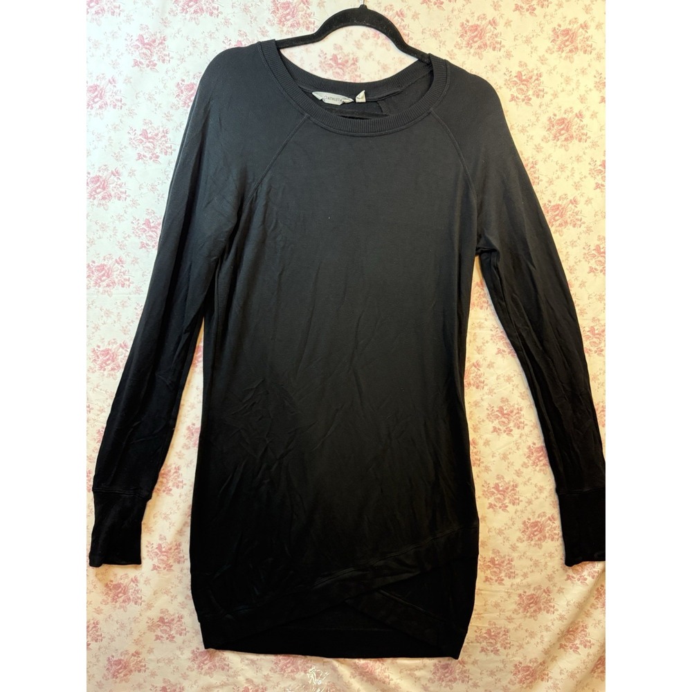 Athleta Black Long Sleeve Sweatshirt Dress Size Small